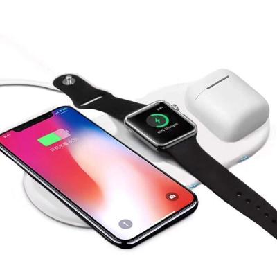 China Mobile Phone Tablet MP3 GPS 3 in 1 Fast Qi Wireless Chargere Pad for Air Power Charging iPhone Apple Watch Airpods for sale