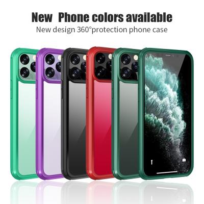 China Airbag Cell Phone Protector Iphone Case Four-Sided Back Panel Cell Phone Shockproof Glass Case For Iphone 13/13mini/13pro/13promax for sale