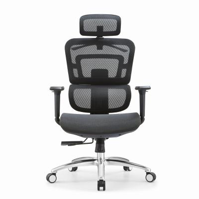 China Fashion Standard High Back Chair Boss Chair BIFMA Mesh Office Rotating Ergonomic Chair With 3D Armrest for sale