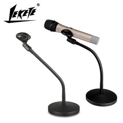 China Microphone Manufacturer LEKETE LKT-180 Disc Gooseneck Pipe Microphone Desktop Full Metal Stand for sale