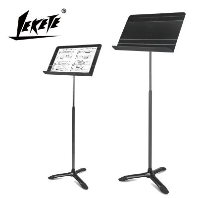 China Sheet Music Notebook LEKETE LKT-580 China Factory Music Floor Stand Large Full Metal Music Stand Adjustable Height Suitable for Bands for sale