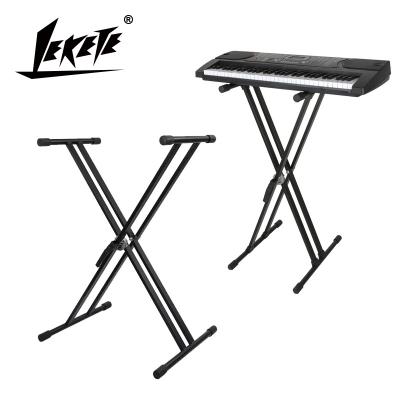 China 61-key 88-key double 88-key folding electronic piano keyboard stand 61 single-layer x-shaped adjustable all-metal electronic keyboard/Guzheng LEKETE LKT-630 keys for sale