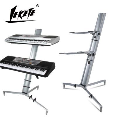 China 61-key 88 key electronic keyboard piano / Guzheng LEKETE LKT-08A music stand double-layer aluminum alloy electronic keyboard stand with bag universal maker for sale