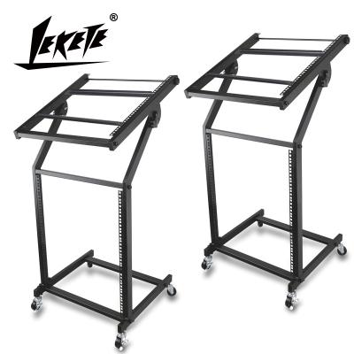 China LEKETE MX-2 (12U) Professional Metal Stage Amplifier Stand with Pulley Mixer Stand for Microphone Host or Wireless Amplifier or Mixer for sale