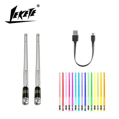 China LEKETE LKT-DS1 15 Colors Long Lasting Drum Light Stick 5A LED Luminescent with Switch USB Charging Drumstick for sale