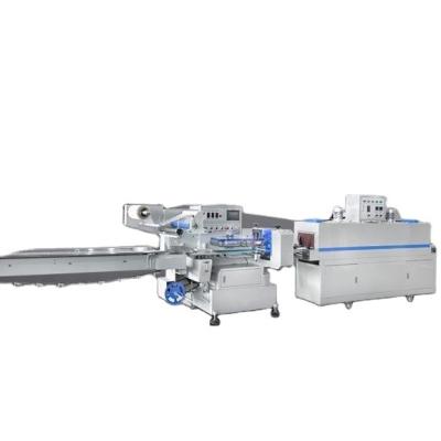 China CLOTHING Mask Box Flow Package Machine High Speed ​​Shrink Package Machine for sale