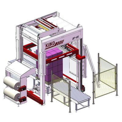 China CLOTHING KUKO stretch hooding wrapping machine for packing thermoplastic pellet bags for sale