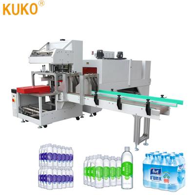 China Automatic Plastic CLOTHING Bottle PE Film Heat Tunnel Shrink Wrapping Package Machine for sale