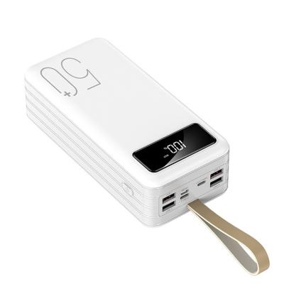 China Portable Ultra Thin Amazon Usb Charger Power Bank 50000 Mah Abs Mini Power Bank 4 Support Fast Charging With Usb 4 Port For Mobile Phone for sale