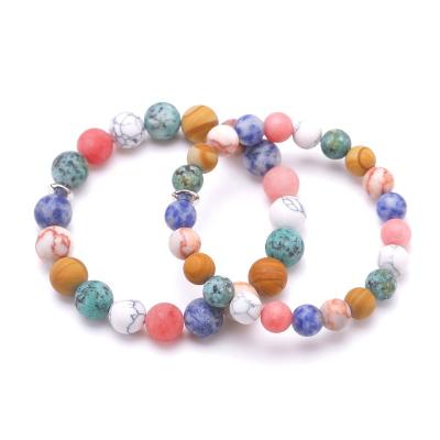 China Summer Natural Stone Lotus Beaded Stainless Steel CLASSIC Hot Selling Accessories Bracelet For Women Men for sale