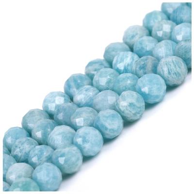 China Natural Stone 8mm Stone Amazonite Gemstone Faceted Loose Beads for sale