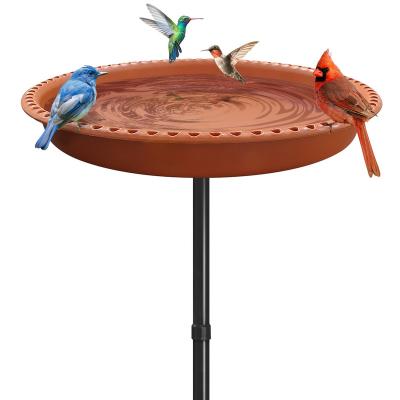 China Garden Water Features Decoration Bird Bath, Lightweight Detachable Durable Outdoor Bird Bath With Sturdy Metal Stakes Suitable For Outdoor Garden Patio Lawn for sale