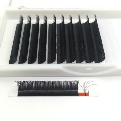 China Las Natural Soft Extension Supplies Easy Eyelash Extensions Custom Fan Eyelash Packaging Private Label for sale