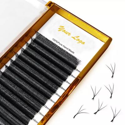 China Wholesale W Lash High Quality WW Natural Soft Eyelashes Grafting Nature Accept Custom Labels WW Clover Eyelash Extension for sale