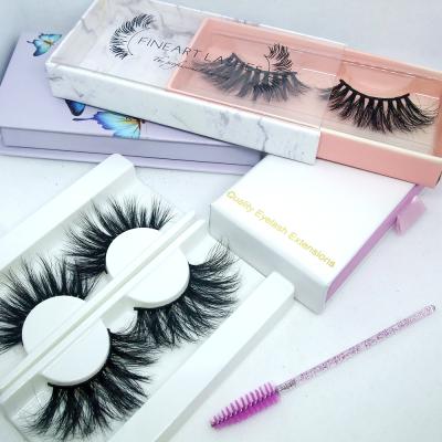 China Feature wholesale customization eshinee mink lashes 25mm mink lashes 25mm 3d eyelashes with custom packing your own Logo Eyelash Box for sale