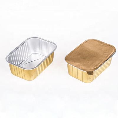 China FoodCooking Disposable Soft Wall 680ml Aluminum Portion Deep Grill Container for sale