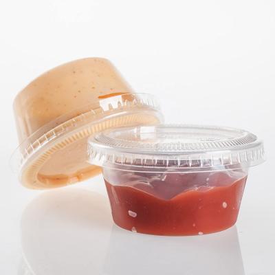 China Takeout Ketchup Seasoning Sauce Sample Cup Set Biodegradable PLA 2oz Sauce Cup for sale