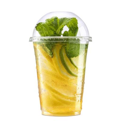 China Catering 16 Ounce With Lid And Dome Straw For Iced Drinks Coffee Tea Smoothie Cold Bubble Boba| Disposable| PLA cups for sale