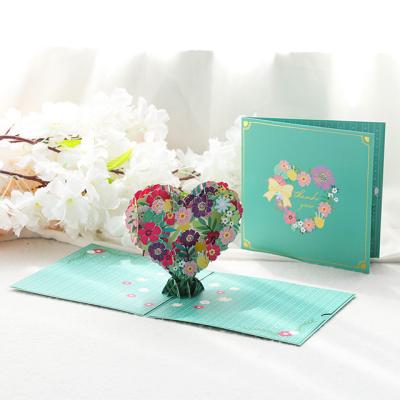 China Creative China 3d Flower Love Greeting Card For Mothers Friend for sale