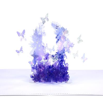 China China 3d Crystal Butterfly Flying Among Flowers Pop Up Cards for sale