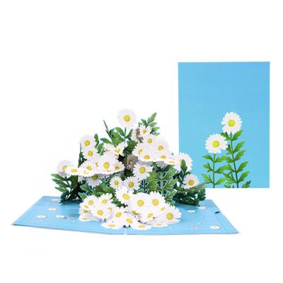 China China 3d Greeting Cards Paper Craft Daisy Pop Up Cards for sale