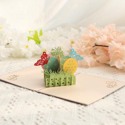 China Europe easter 3d egg pop up cards for sale