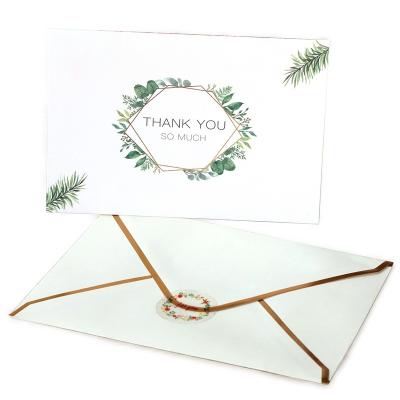 China paper & Cardboard greeting cards thank you cards with envelope and stickers for sale