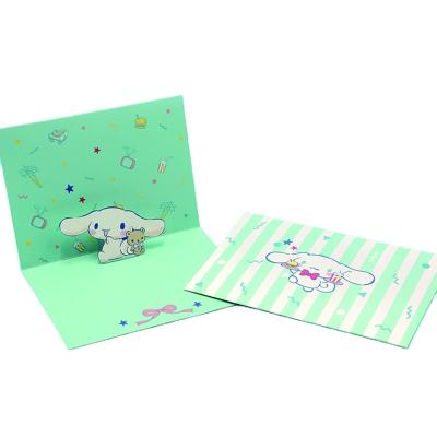 China Europe Smiles Hello Kitty Series Cartoon Character Custom Greeting Cards With Official Authorization for sale