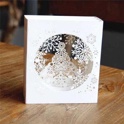 China China Paper Cutting Craft Pop Up Card Box Custom For Christmas Gift Souvenir for sale