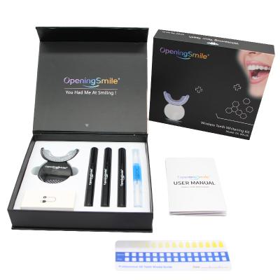 China 2021 Hot Selling Teeth Whitening Bleach Agent Peroxide Home Use Teeth Whitening Kit With Light 20*17.5*4 for sale