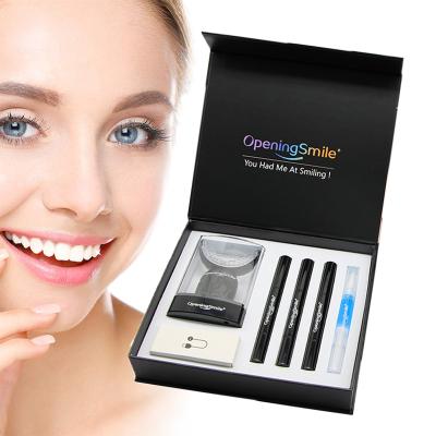 China Wholesale Dropshipping Clean Private Salon Professional Home Brand Logo Box Porcelain Wireless Blue Light Dental Teeth Whitening Kits 20*17.5*4 for sale