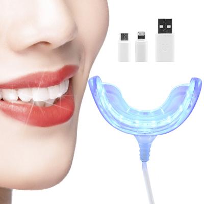 China Reusable OEM Teeth Whitening with 16 Lamps Connect Phone and USB Connector Directly Teeth Whitening LED Light for sale