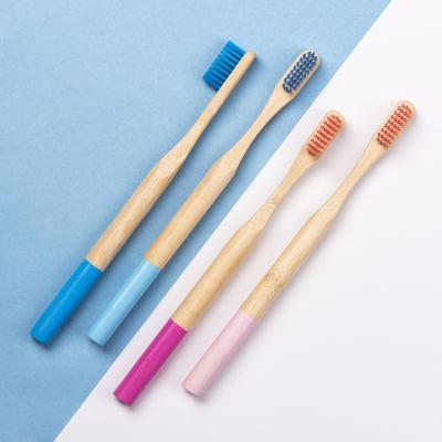 China OEM Biodegradable Private Label Bamboo Toothbrush Recycle Kids Colorful Toothbrush Set for sale