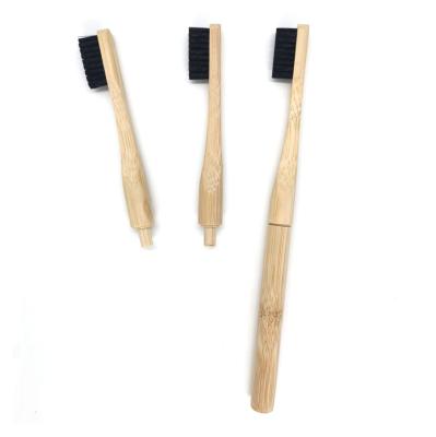 China 100% Biodegradable Bamboo Handle Replaceable Head Variable Head Adult Bamboo Toothbrush for sale