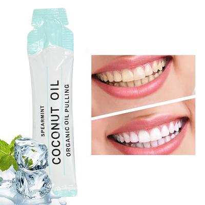 China 100% Natural Food Grade Coconut Oil Mouthwash Mint Flavor Organic Activated Coconut Base Cleansing Oil Pulling Mouthwash for sale