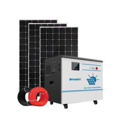 China Best Selling Home Solar Power System 3KW 5KW Off Grid Solar Panel Power 3000W With Storage Batteries Home Projects for sale