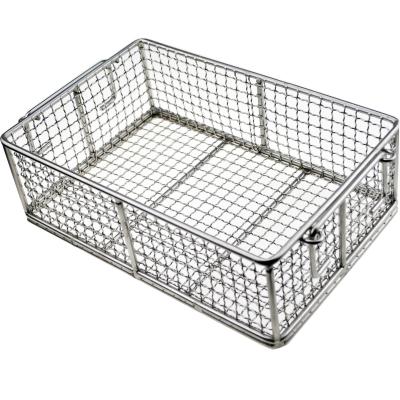 China Custom Inconel Heat Treat Wire Mesh Baskets with Handle for sale