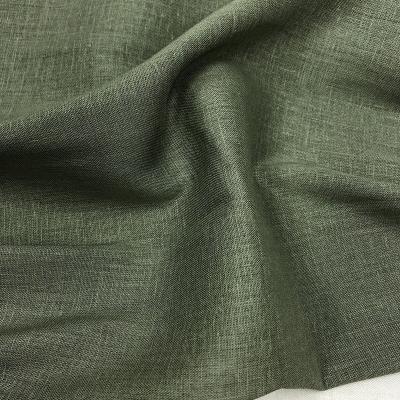 China Beautiful Materials Clothing 50% Anti-Static Dark Linen Fabric Polyester Spandex for sale