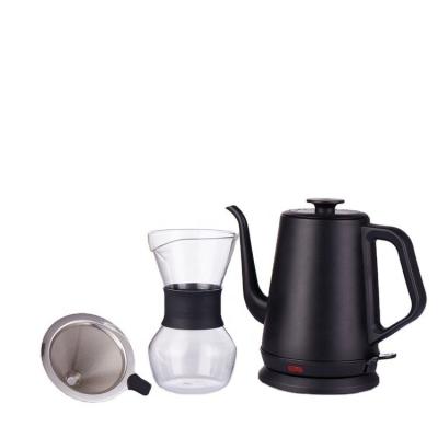 China Sustainable Glass Pour Over Kettle SS Driple Set Coffee Gooseneck Electric Kettle for sale