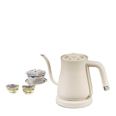 China Gooseneck Electric Kettle Mini Electric Portable Tea Kettle 360 ​​Degree Base Retro Home Appliance High Quality Stainless Steel Rotate Water Kettle for sale