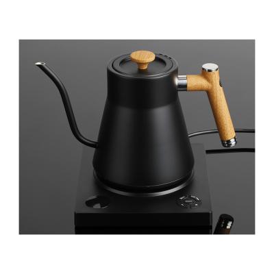 China Tea Appliance Wholesalers 360 Degree Kitchen Gooseneck Electric Kettle Samovar Temperature Control Maker Smart Digital Wooden Rotate Coffee Bottom for sale