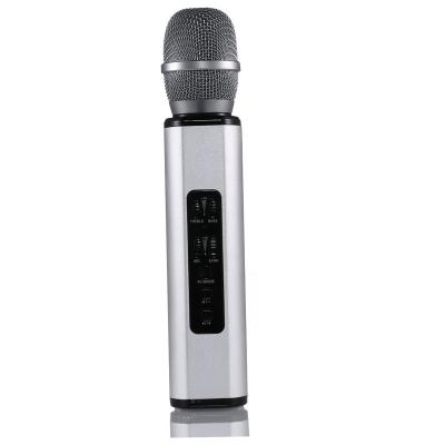 China Popular BT 5.0 Radio 2022 Style Karaoke Blue Tooth USB Studio Recording Condenser Blue-tooth Wireless Microphone with Speaker Function for sale