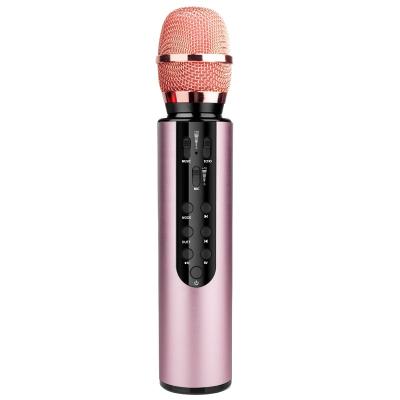 China Pretty Design M6 Wireless Blue Tooth Karaoke USB Studio Recording Condenser Blu-tooth Microphone BT 5.0 Wireless Microphone With Speaker Function for sale