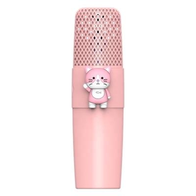 China BT 5.0 Wireless Blue Tooth Speaker USB Functional Handheld Rechargeable Studio Recording Karaoke Blue-tooth Wireless Microphone for Kids for sale