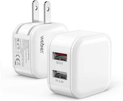 China QC3.0 30W Wall Charger (QC3.0) Compatible Charger USB Fast Charging r Smart Phone, Earphone, Watch...and More for sale