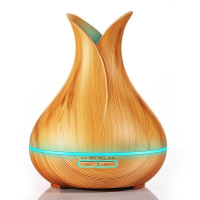 China Wooden grain creative living room ball household vase moisturizing and humidifying art diffuser large capacity diffuser decoration vase for sale