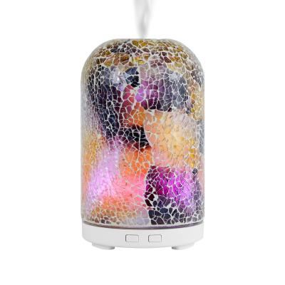 China Portable Aromatherapy 100ml Household Small Glass Mosaic Glass Air Mist Humidifier Portable Smart Diffuse Aroma Diffuser Aroma Diffuser for sale