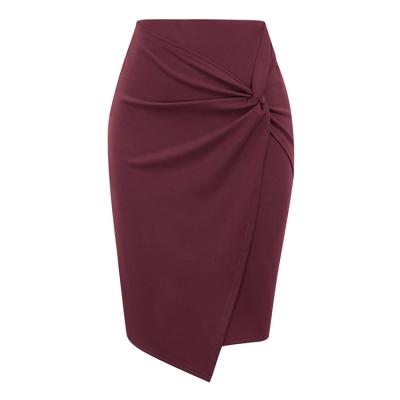 China Breathable summer and spring mini black, wine red, khaki, blue, gray, green bag hip skirt casual dress for sale