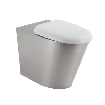 China New Double-Flow Design Factory Supply Wall Mounted Stainless Steel Toilet Bowl for sale