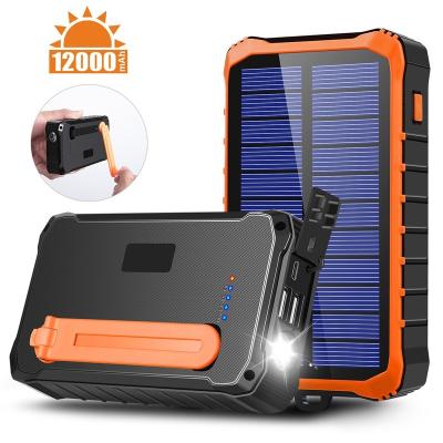 China New Waterproof Solar Power Bank Hand Crank Charging Portable Waterproof Solar Charger Power Bank for sale